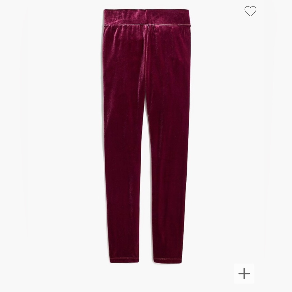 J.Crew Factory velvet leggings in Pinot noir. XXS. Excellent used condition.